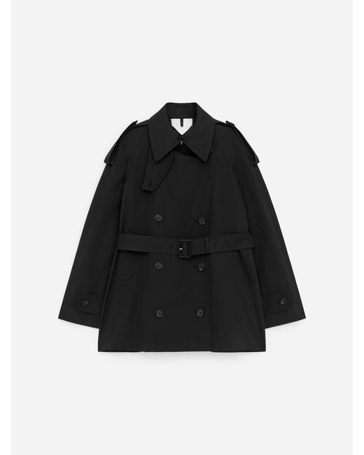 ARKET Black Oversized Trench Jacket