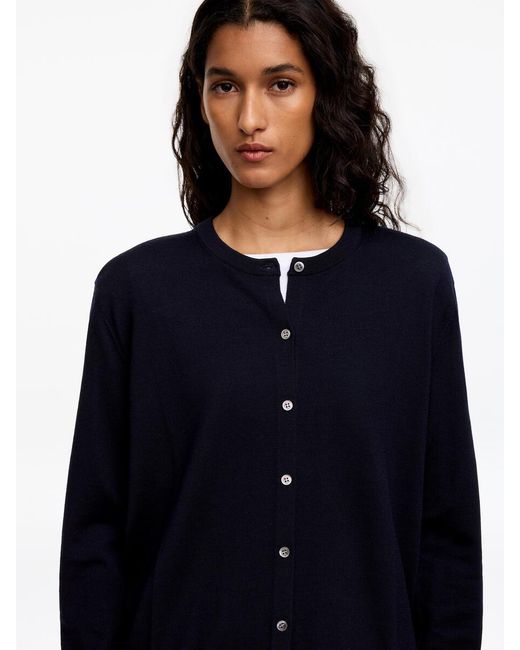 ARKET Blue Merino Wool Cardigan