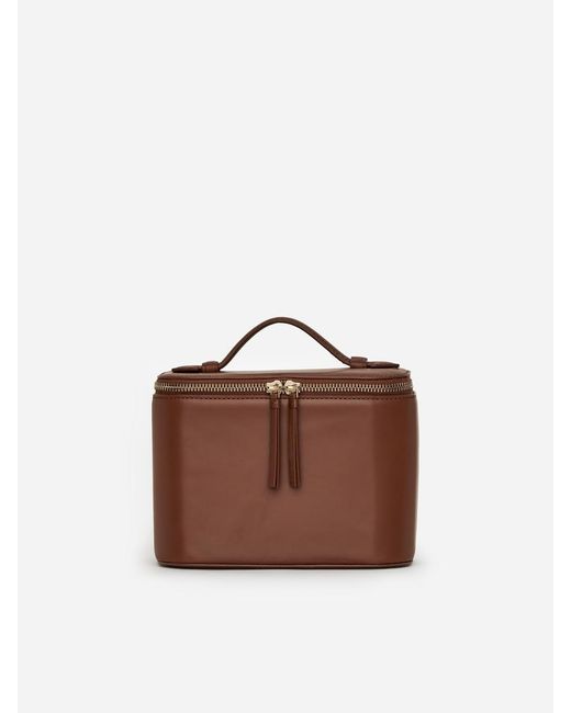 ARKET Brown Leather Vanity Case