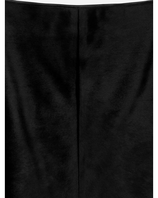ARKET Black Pony Hair-Effect Mini Skirt