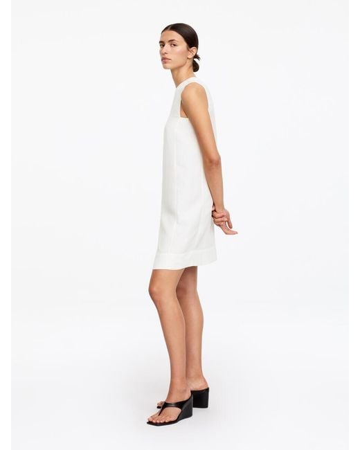 ARKET White Straight-Cut Mini Dress