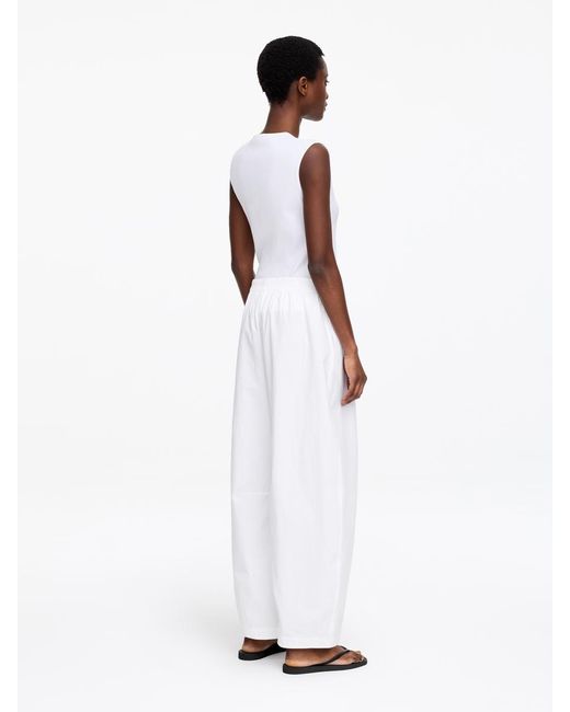 ARKET White Barrel-Leg Cotton Trousers
