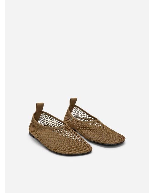 ARKET Brown Mesh Ballerina Flats