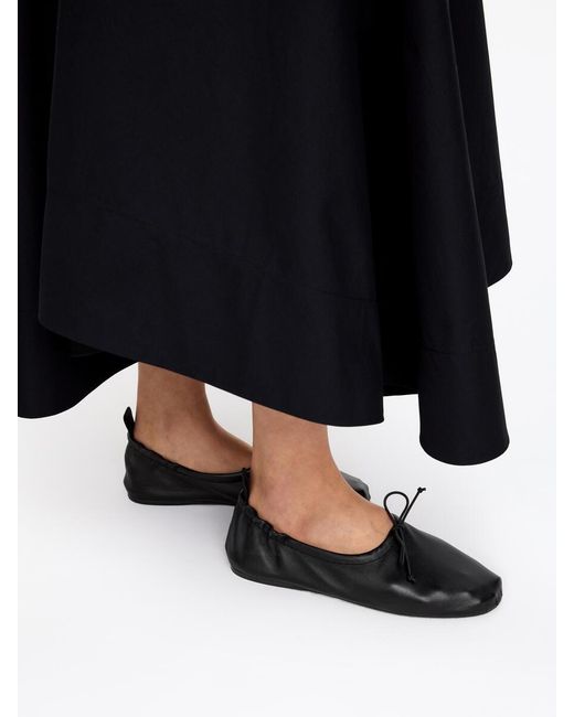 ARKET Black Sporty Leather Ballerinas