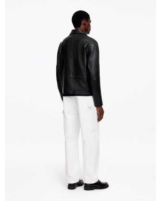 ARKET Black Leather Jacket for men