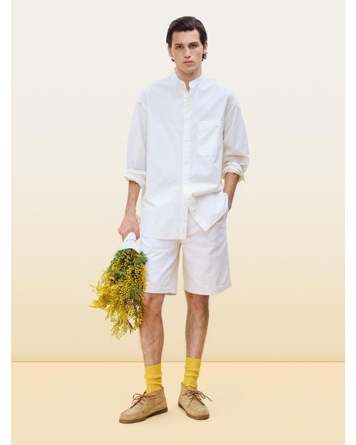 ARKET White Band-Collar Poplin Shirt for men