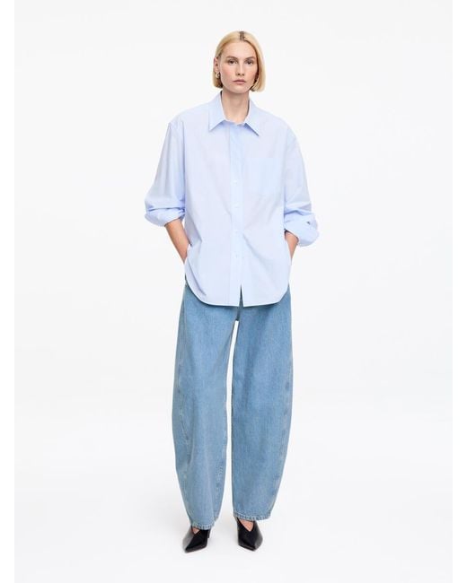 ARKET Blue Barrel-Leg Jeans