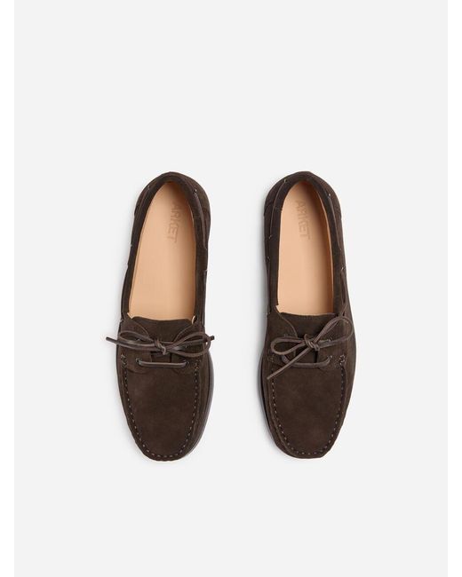ARKET Blue Suede Boat Shoes for men