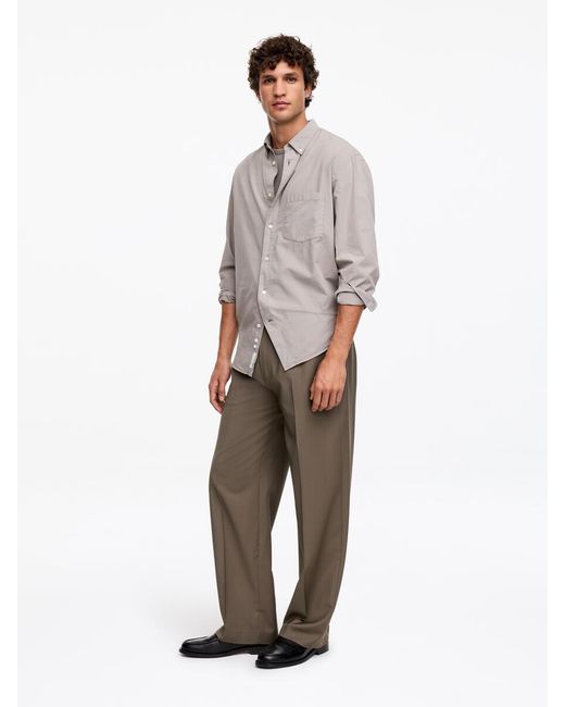 ARKET Gray Wide Pull-On Trousers for men
