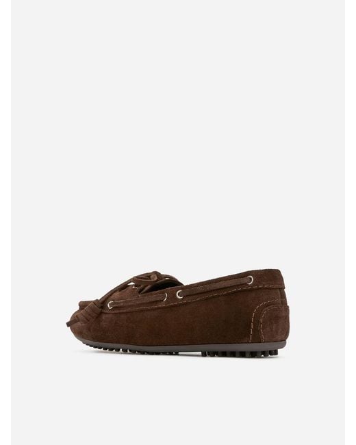 ARKET White Suede Boat Shoes