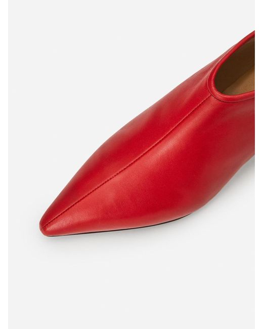 ARKET Red Leather Boots