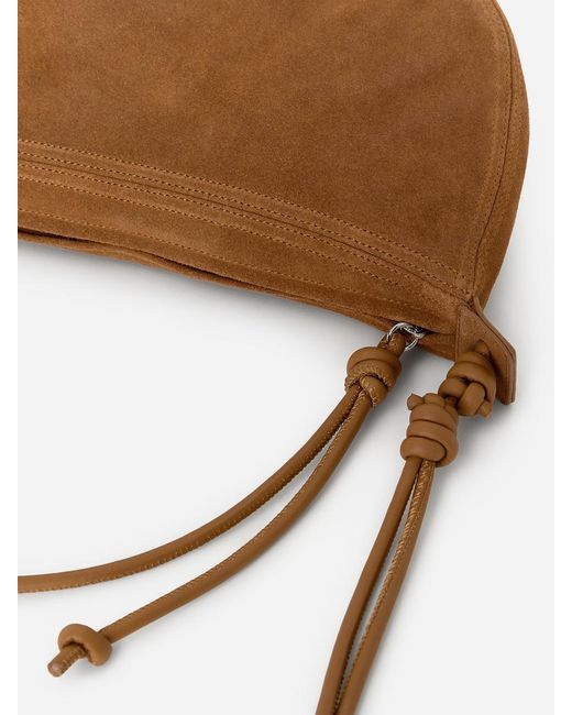 ARKET Black Split Suede Crescent Bag