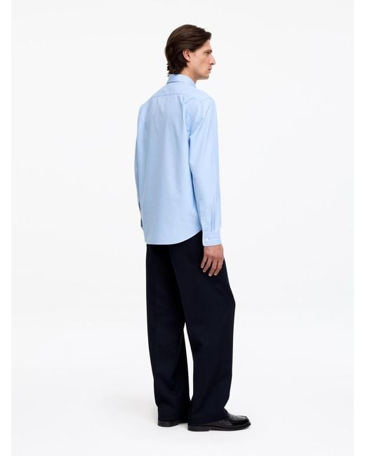 ARKET Blue Cotton-Tencel Shirt for men