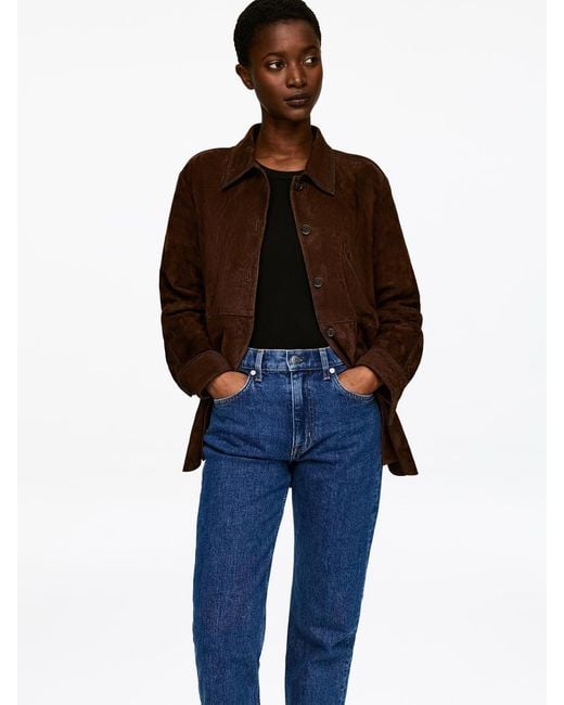 ARKET Brown Suede Shirt