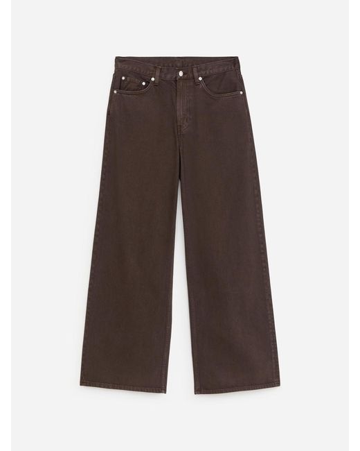 ARKET Brown Cloud Loose Wide Jeans