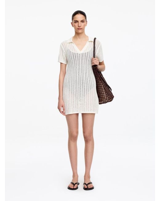 ARKET White Crochet Beach Dress