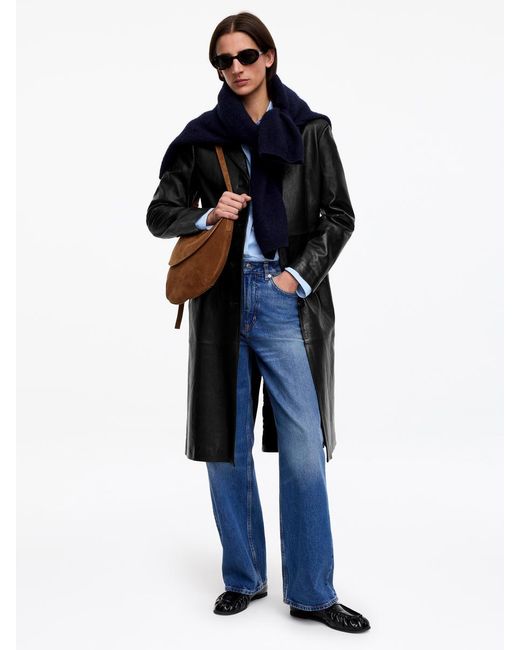 ARKET White Leather Coat