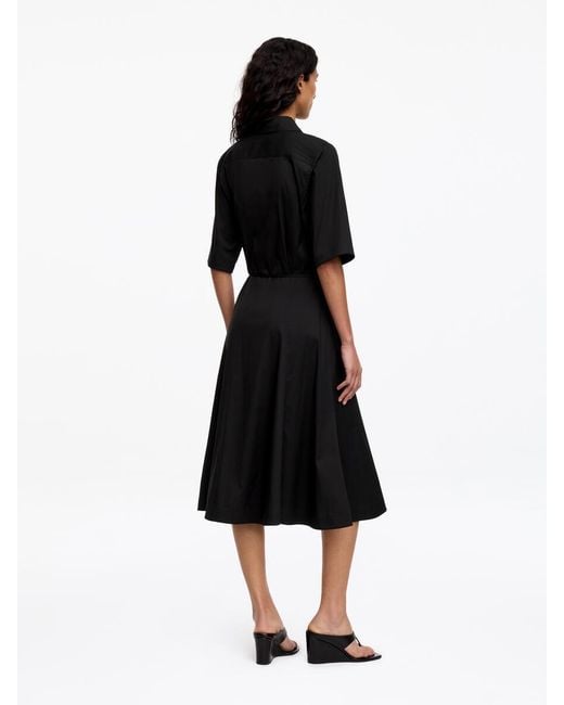 ARKET Black Cotton Shirt Dress