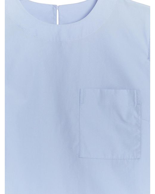 ARKET Blue Cotton Blouse