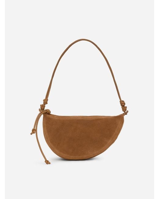 ARKET Black Split Suede Crescent Bag