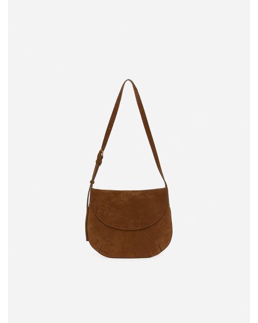 ARKET Gray Umhängetasche Aus Veloursleder