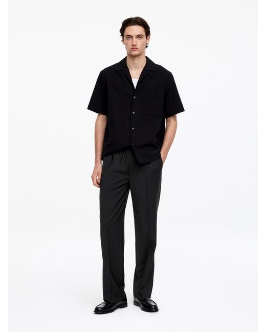 ARKET Black Wide Pull-On Trousers for men