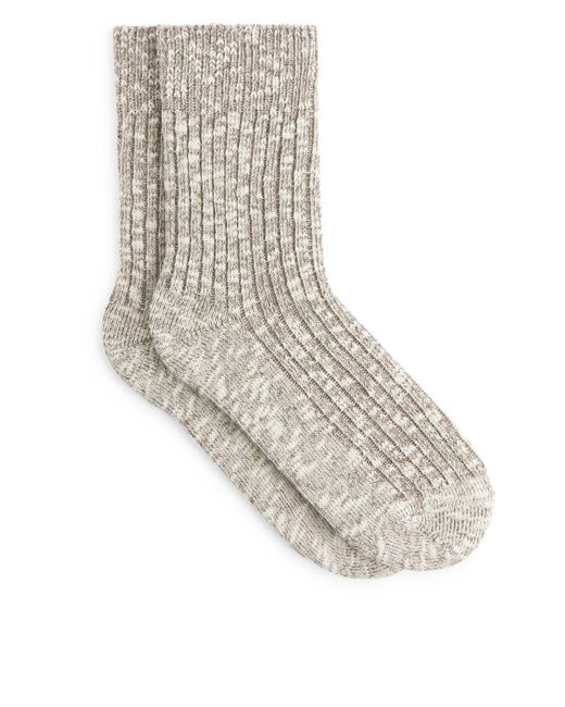 ARKET White Chunky Knit Socks