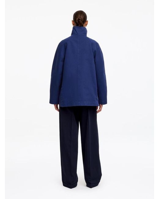 ARKET Blue Cotton Workwear Jacket