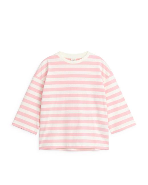 ARKET Pink Oversized Long-sleeved T-shirt
