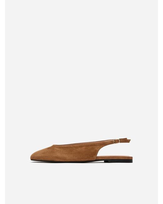 ARKET Blue Suede Slingback Flats
