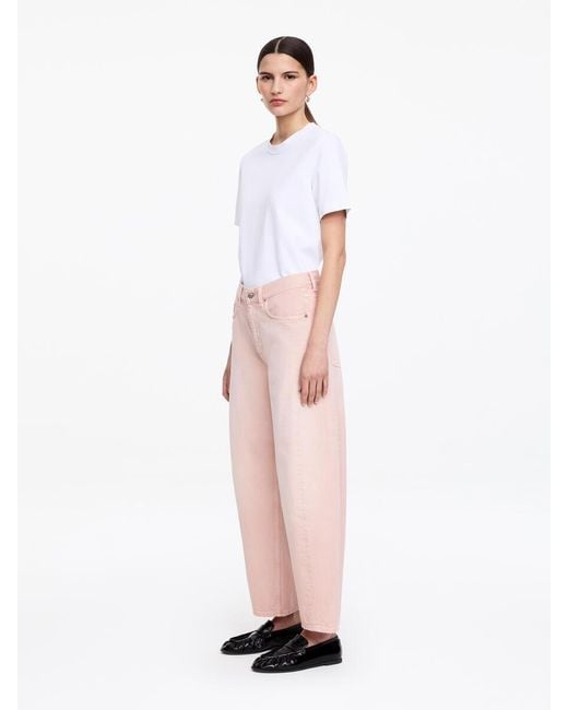 ARKET Pink Bloom Barrel Jeans
