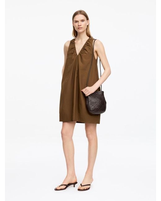 ARKET Natural Crossbody Leather Tote Bag