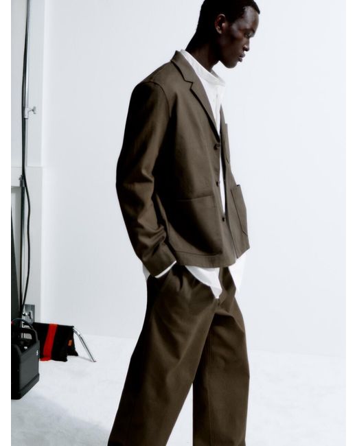 ARKET White Band-Collar Poplin Shirt for men