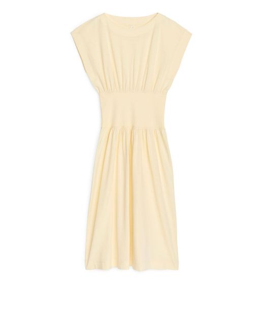 ARKET White Panel-waist Midi Dress