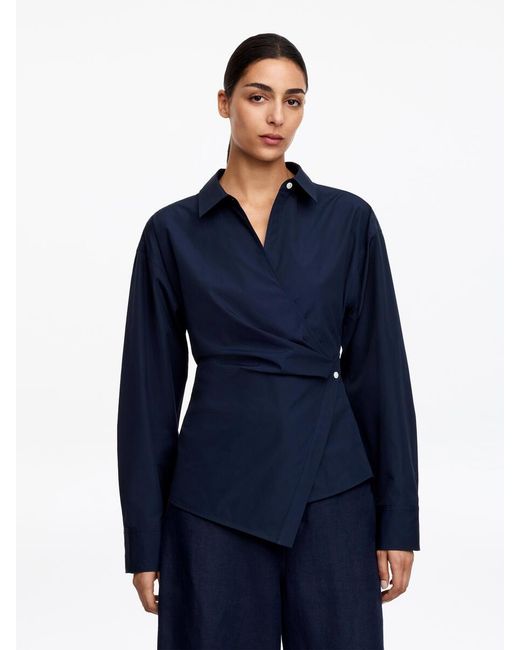 ARKET Blue Wrap Shirt