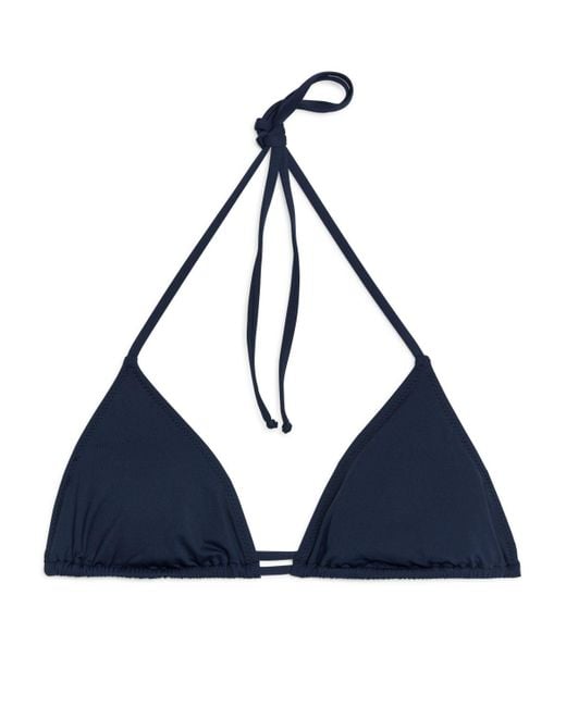 ARKET Blue Triangle Bikini Top