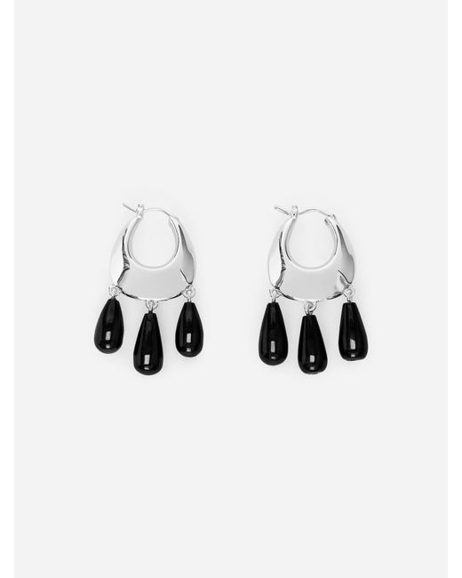 ARKET Brown Plated Hoop Earrings