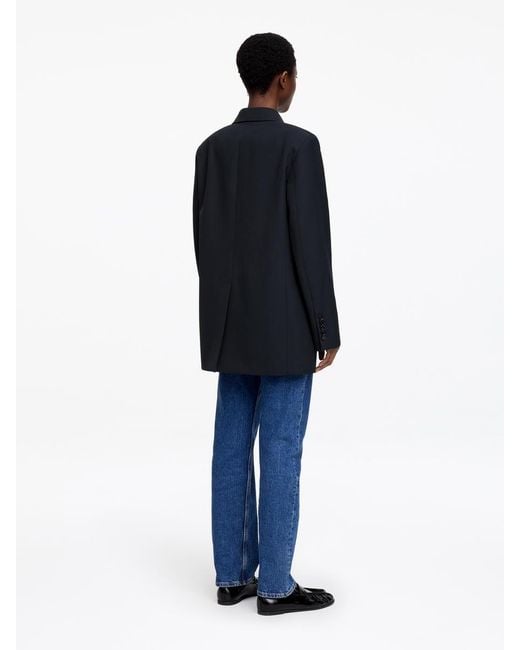 ARKET Blue Wool-Blend Blazer