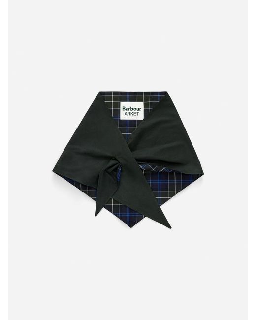 ARKET Black And Barbour Waxed Cotton Scarf