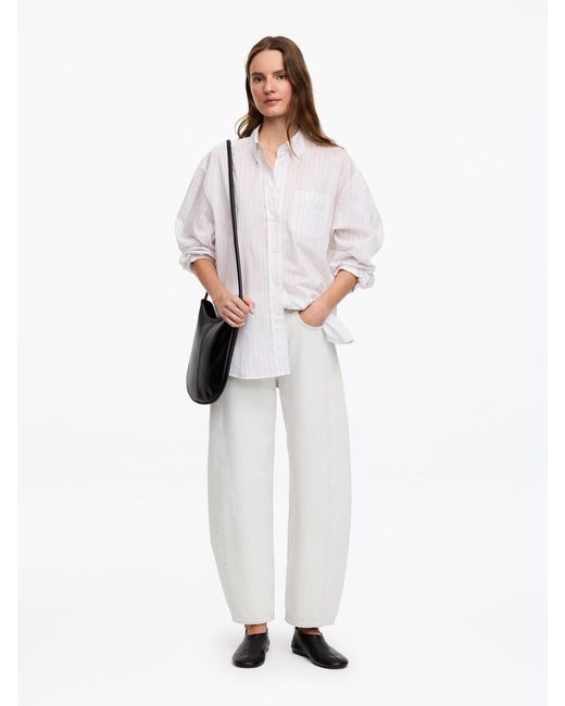 ARKET White Bloom Barrel Jeans