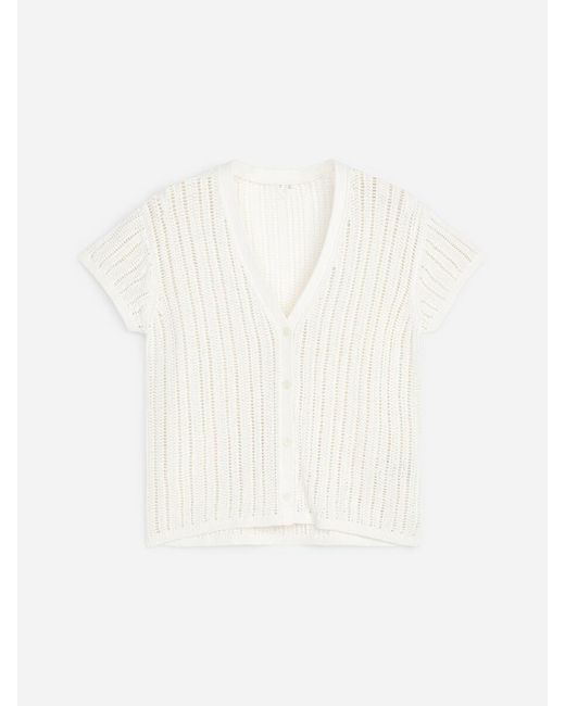 ARKET White Crochet Cardigan