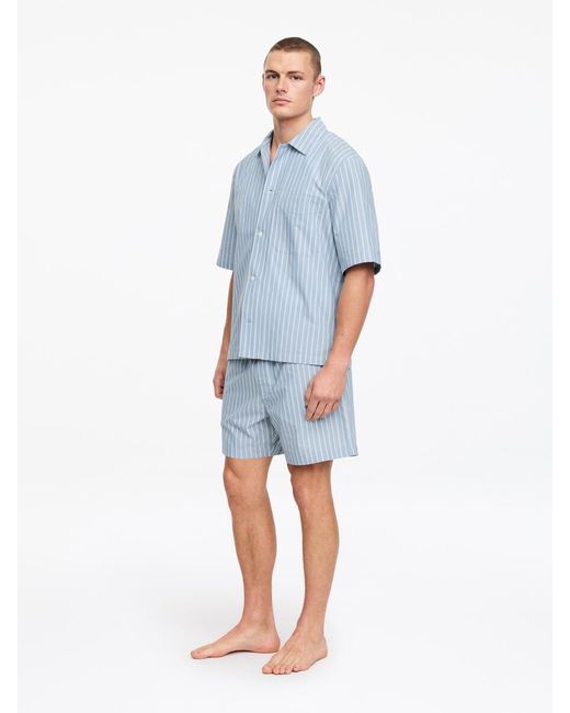 ARKET Blue Poplin Pyjama Shirt for men