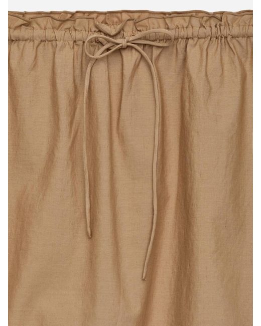 ARKET Natural Linen-Cotton Frill Skirt