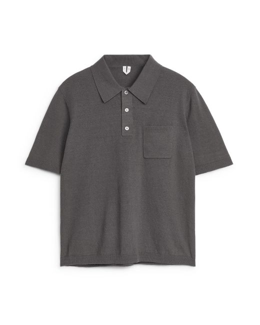 ARKET Gray Short-sleeve Polo Shirt for men