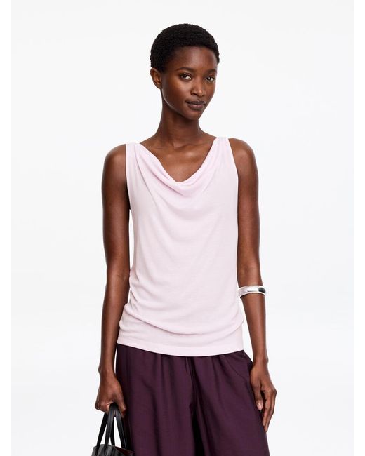 ARKET White Draped Tank Top