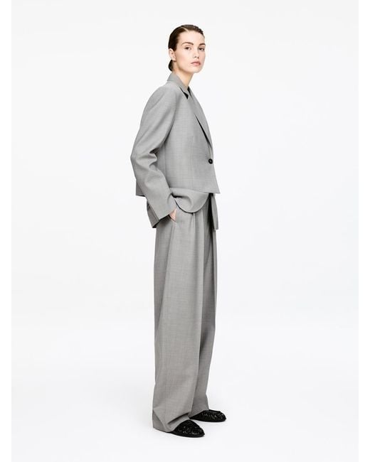 ARKET Gray Cropped Blazer
