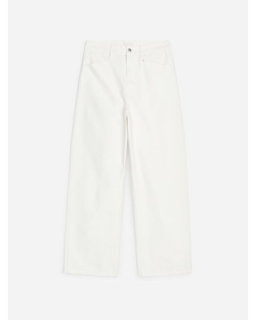 ARKET White Cotton Canvas Utility Trousers