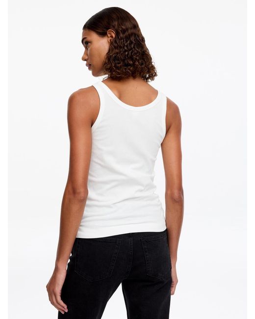 ARKET White Scoop-Neck Tank Top