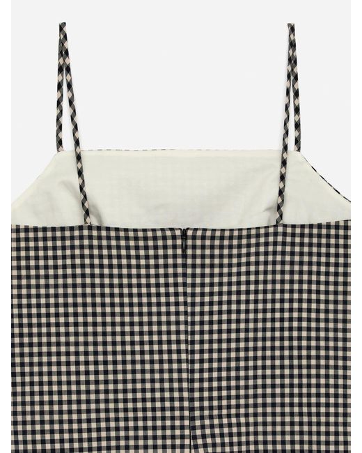 ARKET White Mini Gingham Dress