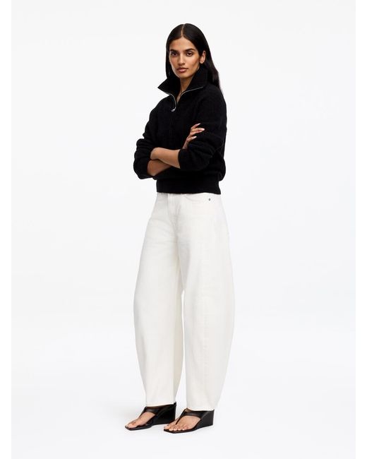 ARKET White Bloom Barrel Jeans